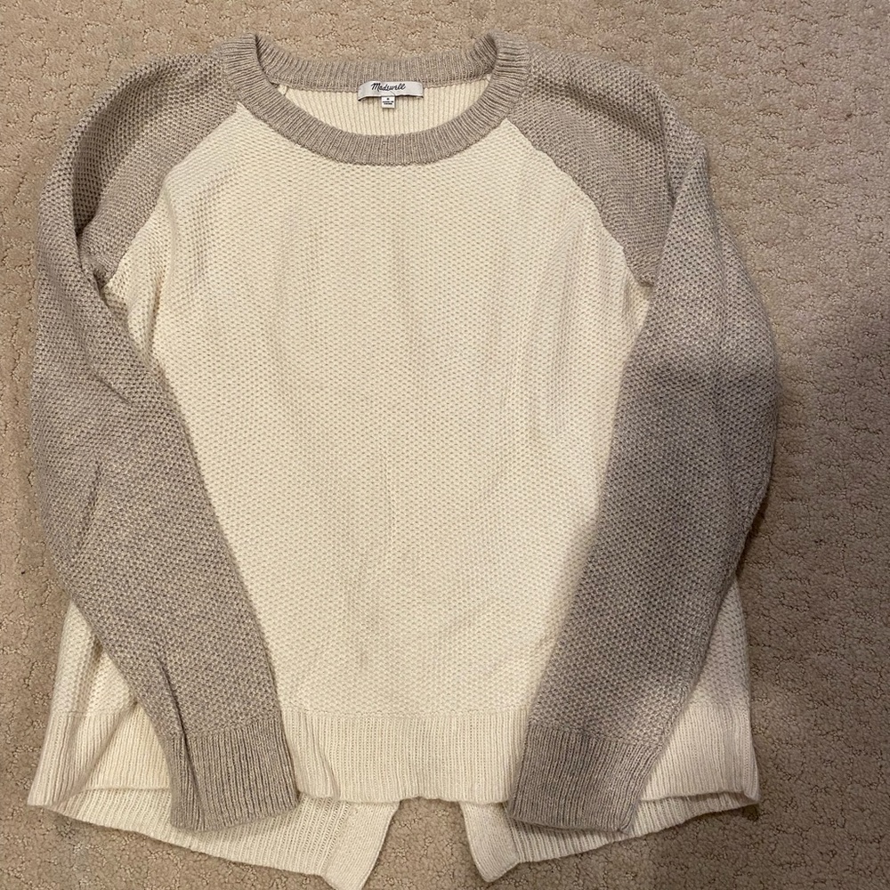 Madewell two-tone waffle sweater